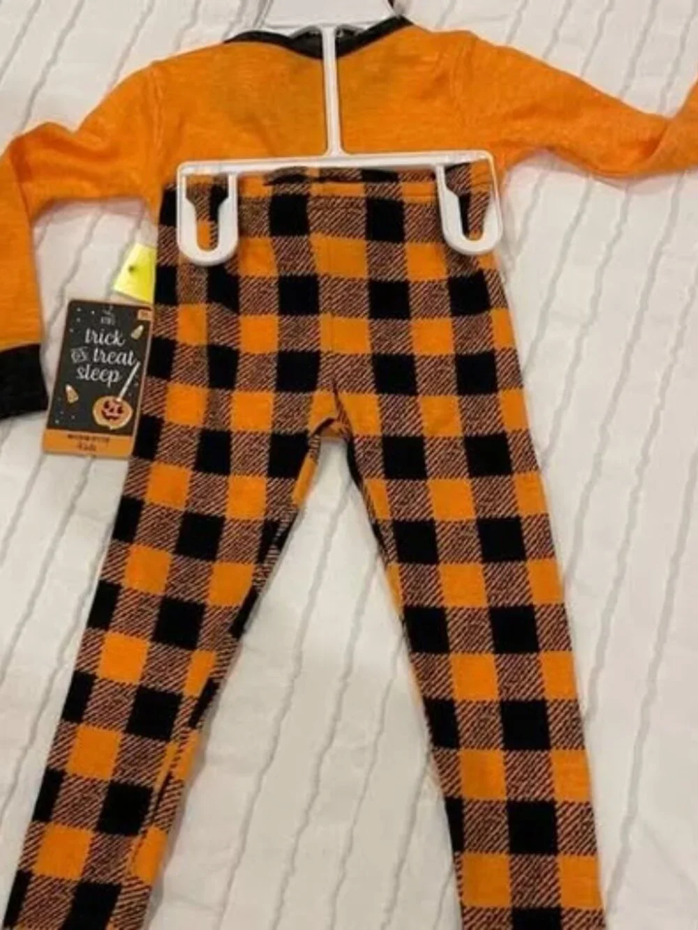 Trick or Treat Sleep Pajama Set Size 2T Black Orange NWT Halloween Pumpkin